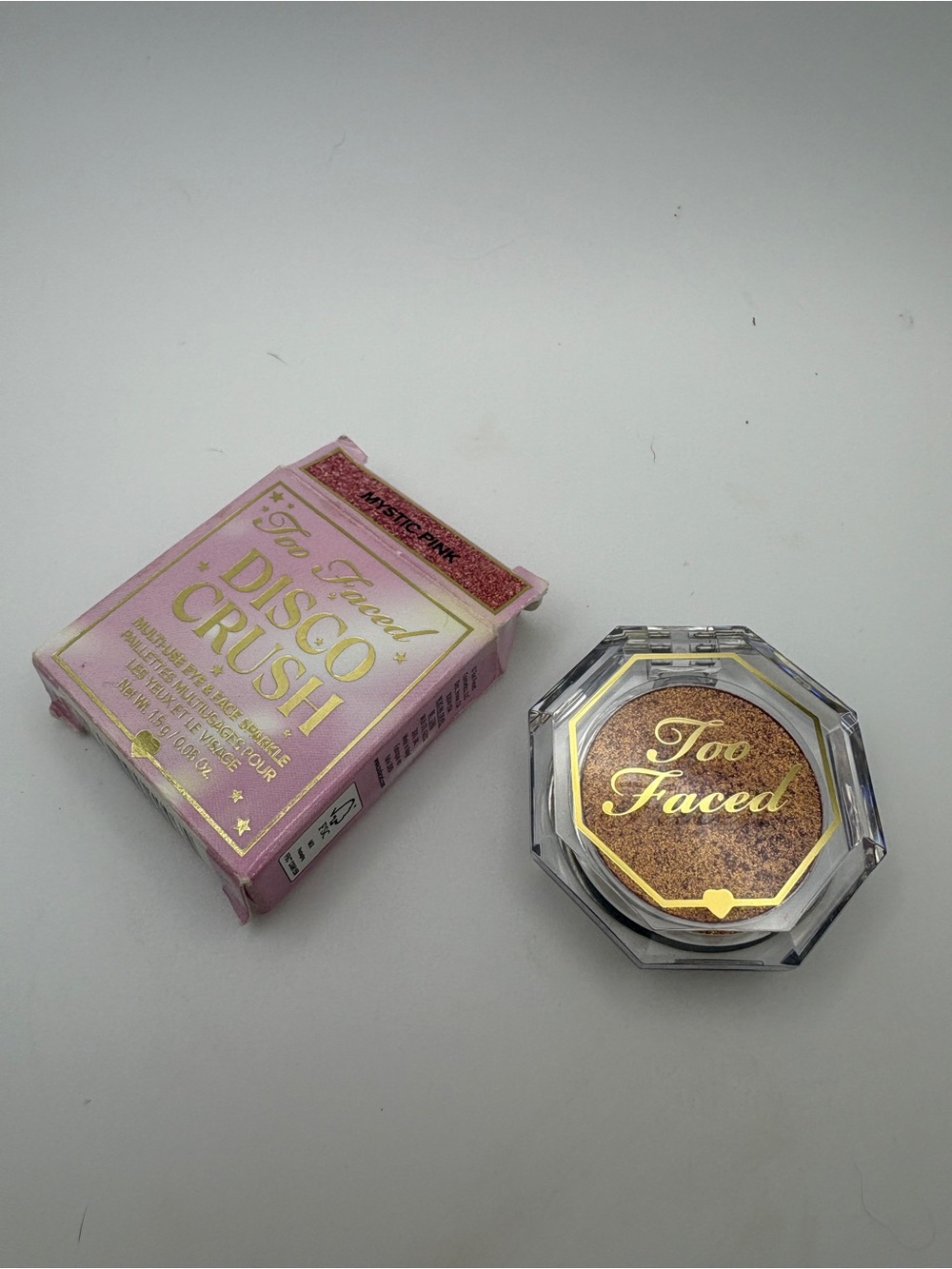 Too Faced Disco Crush high shine glitter eye + face mystic pink BNIB